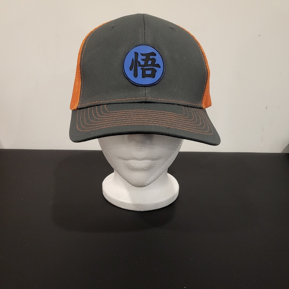 Dragonball Goku Gray and Orange Cap with Blue Emblem